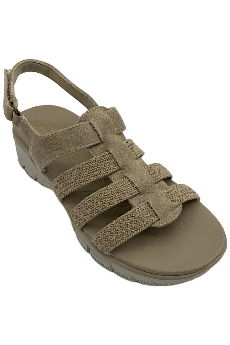 Skechers Women's Easy Going Relaxed Cuteness Sandals Taupe - Medium